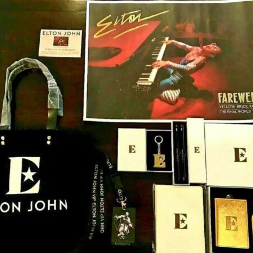 Elton John Farewell Yellow Brick Road Tour Bag & Authentic VIP Gift + POSTER